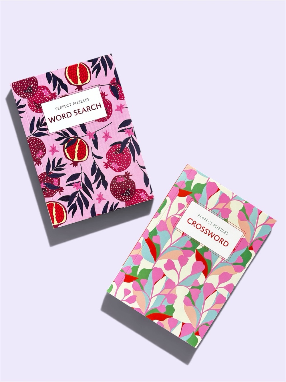 Puzzle Travel Set| Word Search & Crossword | Pink Floral Travel Bundle